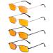 Eyekepper 4 Pack Reading Glasses Blue Light Blocking Memory Titanium Bridge