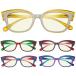 Eyekepper 5-pack Reading Glasses Blue Light Blocking for Women Cat Eye Styl