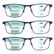OKH 3 Pack Progressive Multifocus Reading Glasses Men Blue Light Blocking M