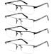 DILLY VISION 4-Pack Reading Glasses for Men,2.0 Blue Light Blocking Reading