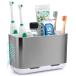 LAFARA toothbrush holder bus room auger nai The - counter top for removed possibility slip prevention large electric toothbrush holder brush do nickel 