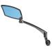 BriskMore Handlebar Bike Mirror, Anti-Glare Blue Convex Glass Lens for Flat