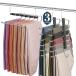 BEIUTAO 3Pack Pants Hangers Space Saving, Upgrade 6 Layers Jean Hangers, An