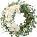 TEMPUS 20 -inch hydrangea springs lease entranceway door for human work summer green lease white ... flower attaching agriculture house Home wedding party wall 