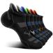 BULLIANT Men Running Socks 6Pairs-Ankle Athletic Socks Wicking Cushioned fo