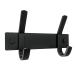SAYONEYES Matte Black Coat Rack Wall Mount with 2 Double Hooks for Hanging