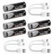6�Z�b�g �P3�` �[�d�r 1200��J��Ԃ� �[�d�� (USB C/A�}���[�d�P�[�u���t) 1.5V 3600mWh ���`�E���[�d�r �t�R��h�~ �����R����
