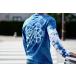  длинный футболка ...TIE-DYE TEE индиго .( чёрный часть. название вода окраска серии )ASCENSION( выцветание nshon) чёрный часть. название вода окраска серии as-800