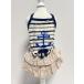 PET PARADISE домашнее животное pala кости One-piece окантовка морской собака одежда собака одежда 3S белый бежевый темно-синий стрейч материалы 6449861