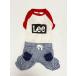 PET PARADISE домашнее животное pala кости Lee Lee детский комбинезон la gran футболка Denim полоса красный белый собака одежда собака одежда 6471023