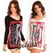 2 цвет bado девушка Mini ska One-piece длинный рукав модель белый чёрный ec527 race queen женский сорочка тугой Dance 