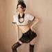  костюмированная игра матроска baby doll прозрачный супер ero симпатичный костюм .. чувство . ультра форма sexy ..chu-ru нижнее белье Ran Jerry женщина высота сырой 