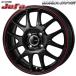 MONZA JP стиль JEFA Джеф .14 дюймовый 5.5J 4H100 +40 жемчуг черный / Red Line легкосплавные колесные диски одиночный товар 1 шт. 4шт.@ и больше бесплатная доставка 