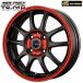 KOSEIli tera si-TS-01R 13 дюймовый 4.0J 4H100 +42 черный / красный прозрачный легкосплавные колесные диски одиночный товар 1 шт. 4шт.@ и больше бесплатная доставка 