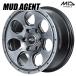  Delica D5 и т.п. MID MUD AGENT грязь e-jento16 дюймовый 7.0J 5H114.3 +40 металлик серый легкосплавные колесные диски одиночный товар 1 шт. 4шт.@ и больше бесплатная доставка 