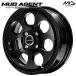 N-BOX и т.п. MID MUD AGENT грязь e-jento14 дюймовый 4.5J 4H100 +45 semi блеск черный легкосплавные колесные диски одиночный товар 1 шт. 4шт.@ и больше бесплатная доставка 