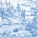 5��ڡ��ѡ��ʥץ��� �ȥ������ʥȥ�� �֥롼 Caspari �����ѥ� [�ɥ�����] Silk Road Toile-Blue �ȥ��ɥ��奤