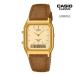 [CASIO CLASSIC( Casio Classic ) внутренний стандартный товар ] CASIO Casio AQ-230EGL-9AJF Digi-Ana combination Gold × Brown кожа частота Classic te The 