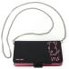 PRADA Prada Мали aiPhone кейс Socks носки safia-no кожа 1ZH078 черный + бегония [ б/у ]S разряд 