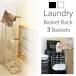  корзина для белья 3 уровень прачечная Wagon сетка один человек жизнь модный тонкий стирка корзина с роликами . большая вместимость место хранения подставка тросик .. корзина .... тип 