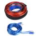Subwoofer Amplifier Installation Cable, BlueRed High-end Pratical Durable Car Audio Subwoofer Wire, for Circuits of Car Kit Power Amplifier Car Kit Wo