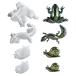 4 шт. комплект силикон mold resin type ящерица + лягушка + большой katatsumli+ маленький katatsumli3D цельный uv resin type ручная работа силикон mold силикон type Epo 