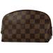  Louis * Vuitton Louis Vuitton небольшая сумочка cosme tik макияж cosme косметичка Damier Brown N47516 женский б/у 