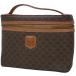  Celine CELINE Macadam pattern vanity bag handbag make-up cosme case make-up pouch coating canvas Brown lady's used 