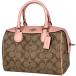  Coach COACH signature handbag 2WAY shoulder bag diagonal .. handbag coating canvas pink Brown F322203 lady's used 