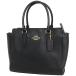  Coach COACH Logo handbag 2WAY shoulder bag handbag leather black F30555 lady's used 