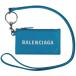  Balenciaga BALENCIAGA с ремешком футляр для карточек Logo ячейка для монет футляр для карточек кожа голубой 594548 женский б/у упаковка возможно 
