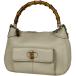  Gucci GUCCI bamboo handbag bamboo studs handbag leather ivory 137383 lady's used 