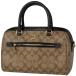  Coach COACH signature handbag 2WAY shoulder bag Mini Boston handbag coating canvas beige black F83607 lady's used 