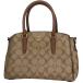  Coach COACH signature handbag 2WAY shoulder bag handbag coating canvas Brown F29434 lady's used 