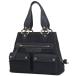  BVLGARY BVLGARI Logo mania handbag 2WAY shoulder bag maxi reta level  key handbag canvas black lady's used 