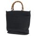 Gucci GUCCI bamboo handbag 2WAY shoulder bag 00219980441 handbag canvas black lady's used 