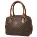  Celine CELINE Macadam pattern handbag handbag Mini Boston handbag coating canvas Brown lady's used 