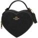  Coach COACH Logo handbag Heart type 2WAY shoulder bag handbag leather black CE652 lady's used 