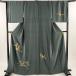  tsukesage length 165cm sleeve length 67cm M.uzla Hagi embroidery gold thread deep green silk preeminence goods used 