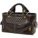  Celine CELINE boogie bag blazon stitch handbag leather Brown lady's used 