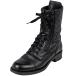  Chanel CHANEL here Mark short boots matelasse race up shoes boots leather black lady's used 