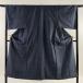  man kimono length 143cm sleeve length 68cm M. pongee turtle .. navy blue color silk super goods used 