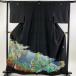  кимоно куротомэсодэ длина 161.5cm длина рукава 64cm M... есть сосна вода сторон пейзаж bokashi чёрный натуральный шелк прекрасный наименование товара товар б/у 