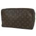  Louis * Vuitton Louis Vuittontu loose towa let 28 make-up second bag make-up pouch monogram Brown M47522 lady's used 