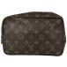  Louis * Vuitton Louis Vuittontu loose towa let 23 make-up cosme make-up pouch monogram Brown M47524 lady's used 