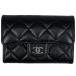  Chanel CHANEL здесь Mark футляр для карточек карта inserting ячейка для монет футляр для карточек черная икра s gold черный женский б/у 