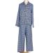  Prada PRADA шелк пижама длинный рукав общий рисунок шелк blue black мужской б/у 