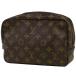  Louis * Vuitton Louis Vuittontu loose towa let 23 make-up second bag make-up pouch monogram Brown M47524 lady's used 