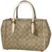  Coach COACH signature handbag 2WAY shoulder bag coating canvas beige white F67026 lady's used 