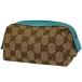  Gucci GUCCI GG pattern pouch make-up cosme case make-up pouch GG canvas Brown light blue 29596 lady's used 